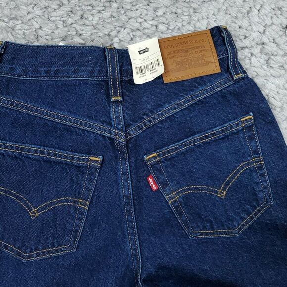 Levi’s Premium 80's Mom Jeans High Rise Tapered Dark Wash Blue Size 23 x 30 - Picture 4 of 12